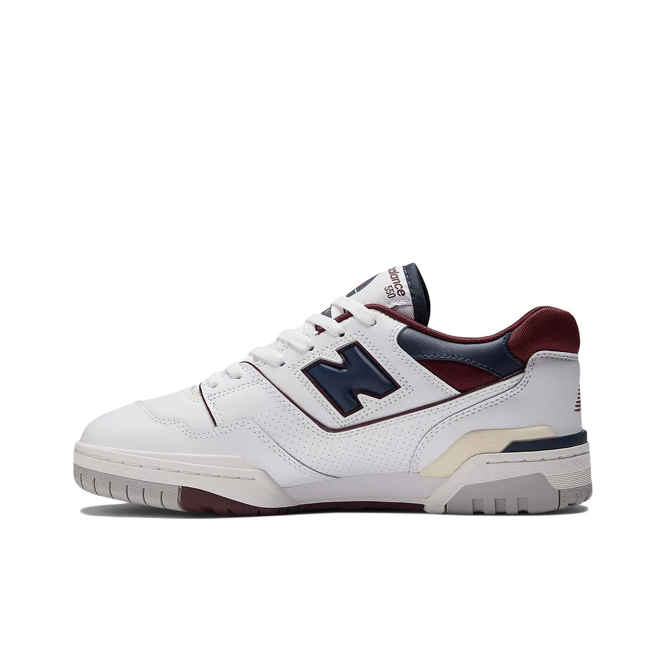 New Balance 550 White Navy Nb Burgundy