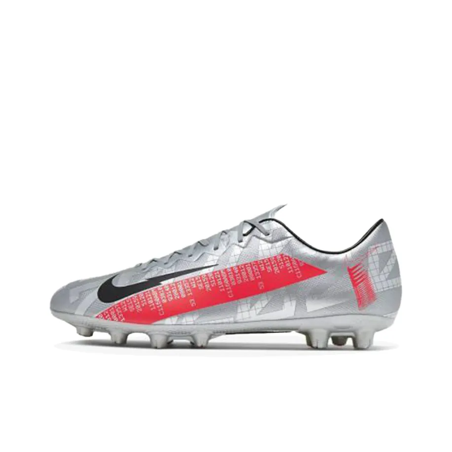 Nike Mercurial Vapor 13 HG Твердый Ground Противоскользящие Устойчивые к истиранию Футбольные бутсы Мужские Серебристо-розовые