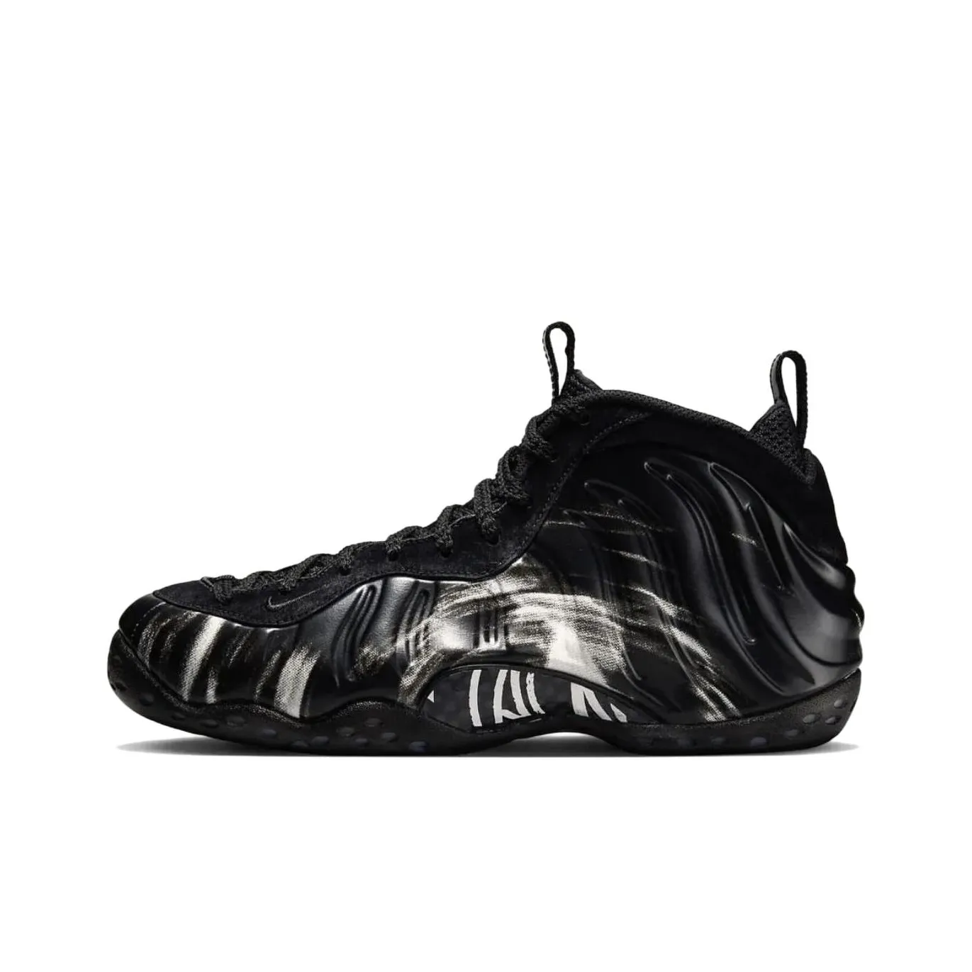 Nike Foamposite One MID Топ Винтажные баскетбольные кроссовки Мужской Черный