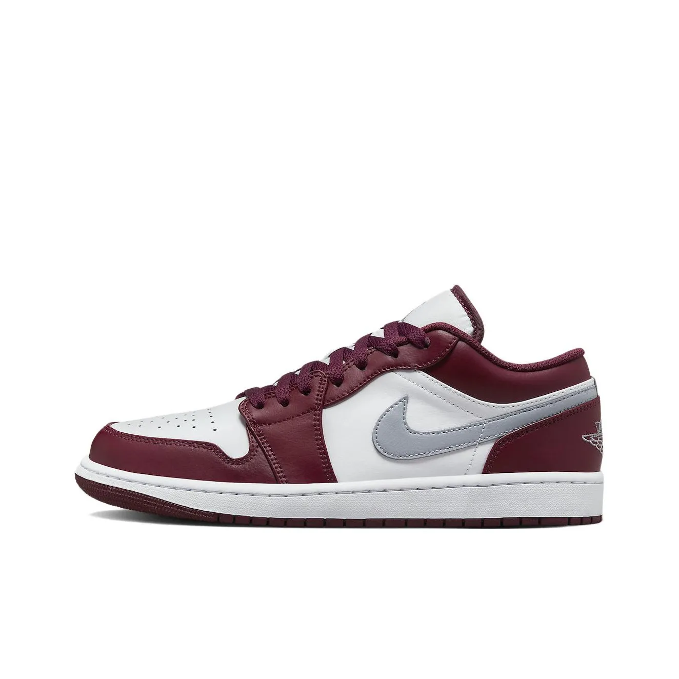 JORDAN 1 Low White Bordeaux