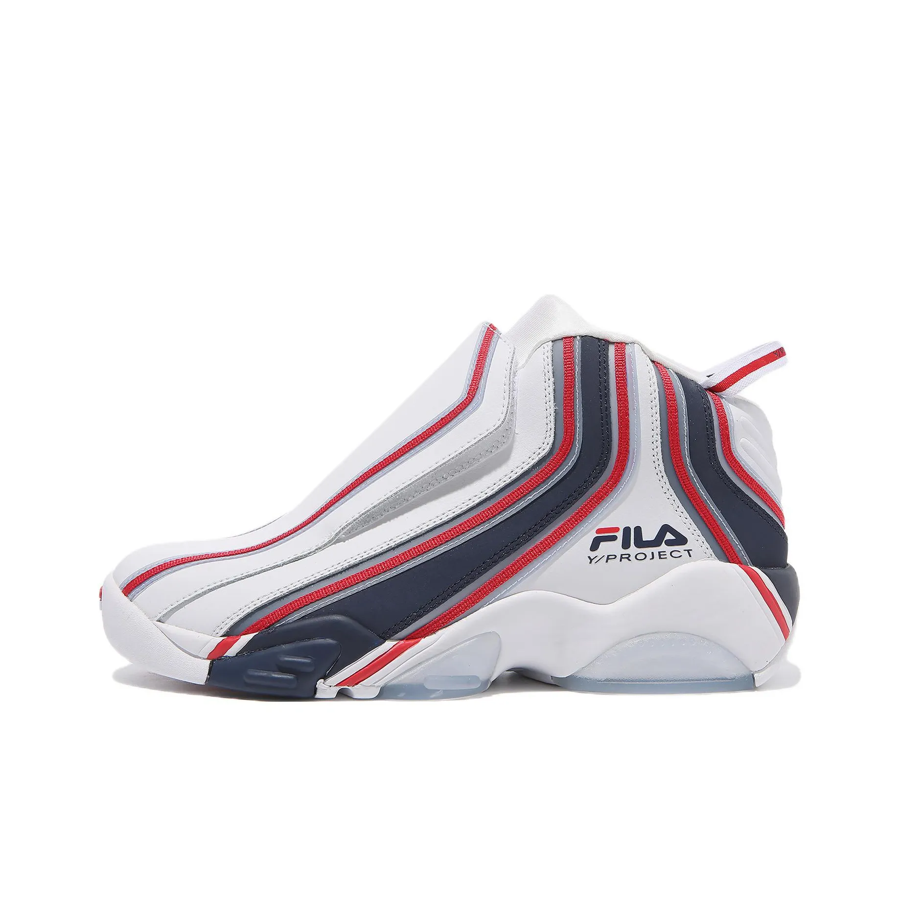 Y/Project x FILA Stackhouse 2 Stackhouse 2 High Top Vintage Basketball Shoes Unisex White Red Korean Style