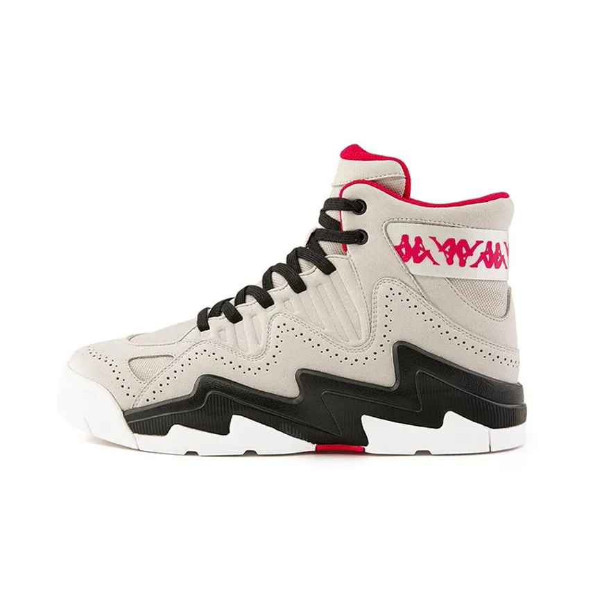 KAPPA Противоскользящие Износостойкие Высокие Баскетбольные Кроссовки Винтажные Унисекс Хаки Черный