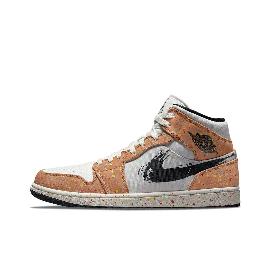 Air Jordan 1 Mid Se 'Brushstroke Paint Splatter'