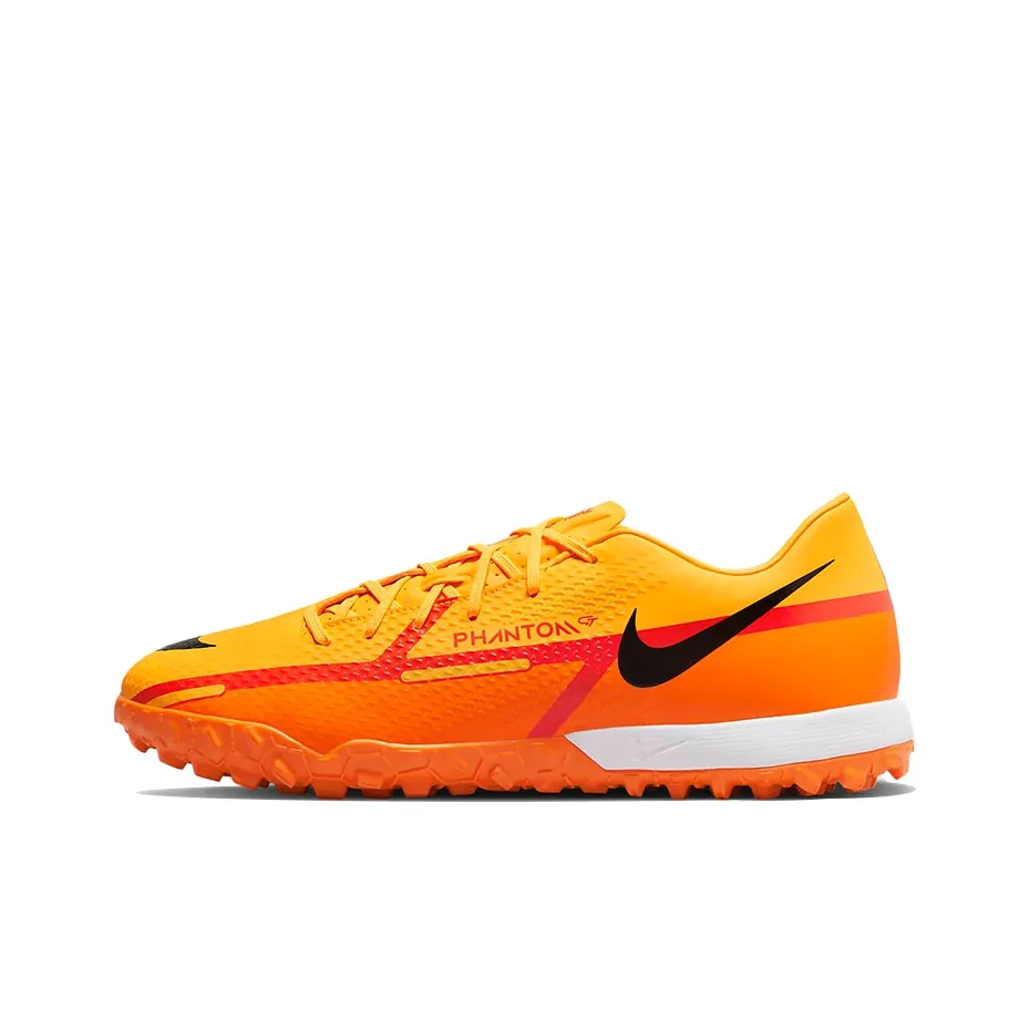 Nike Phantom GT TF Шипы Амортизация Противоскользящие Устойчивые к истиранию Покрытие Поддержка Футбольные бутсы Мужской Оранжевый