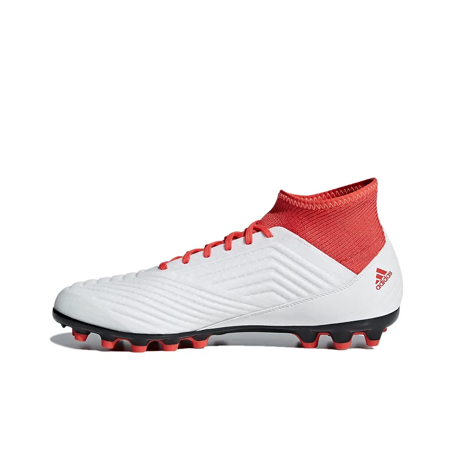 Adidas PREDATOR Series AG Искусственная трава Искусственные шипы Устойчивые к истиранию Футбольные бутсы Мужские Белый Красный