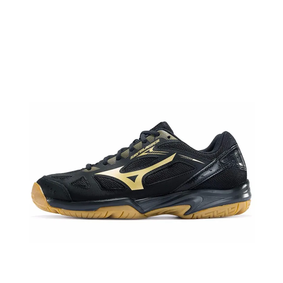 Mizuno Sky Blaster Low Топ Бадминтон Обувь Мужская Черное Золото