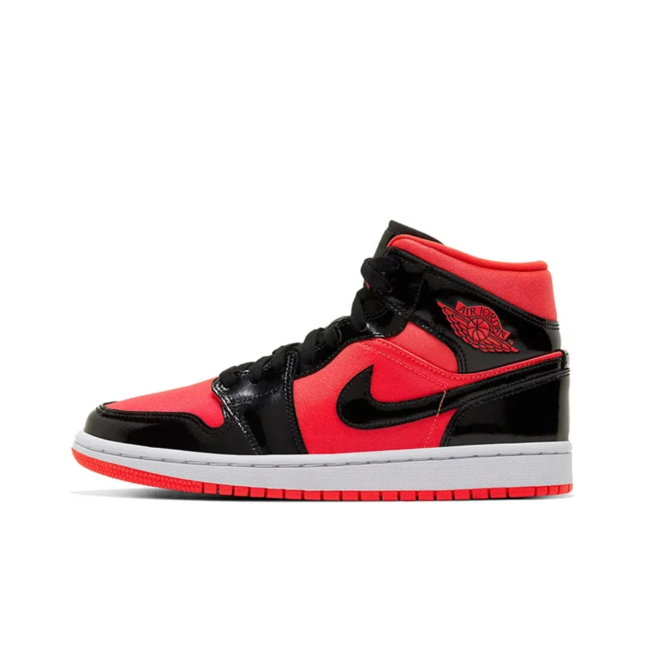 JORDAN 1 Mid Hot Punch Black Women's