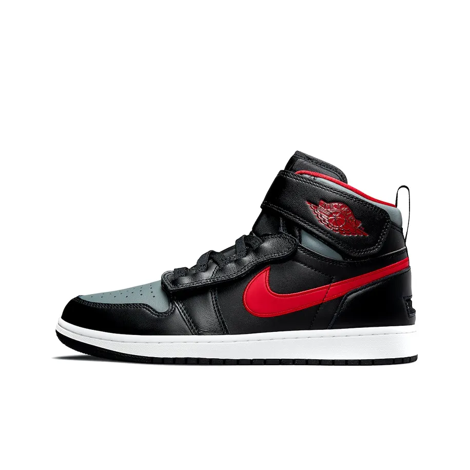 Jordan 1 High FlyEase Black Gym Red Smoke Grey