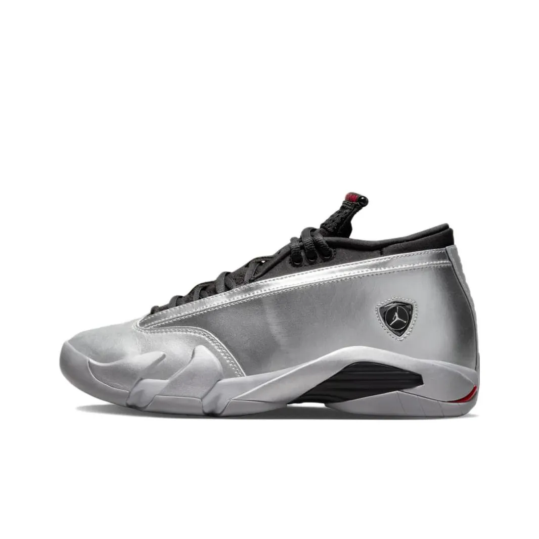 jordan Beach 14 Retro Metallic Silver Women's