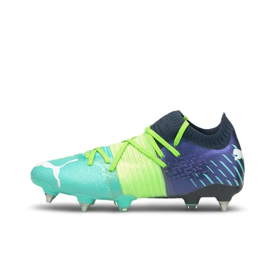 PUMA Future Z 1,2 SG Мягкая трава Мягкая трава Природные луга Футбольные бутсы Мужской Зеленый синий