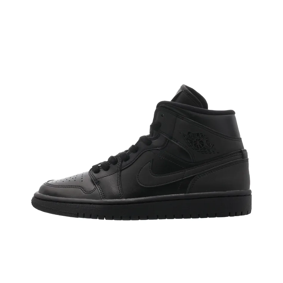 Air Jordan 1 Mid 'Triple Black' Women's