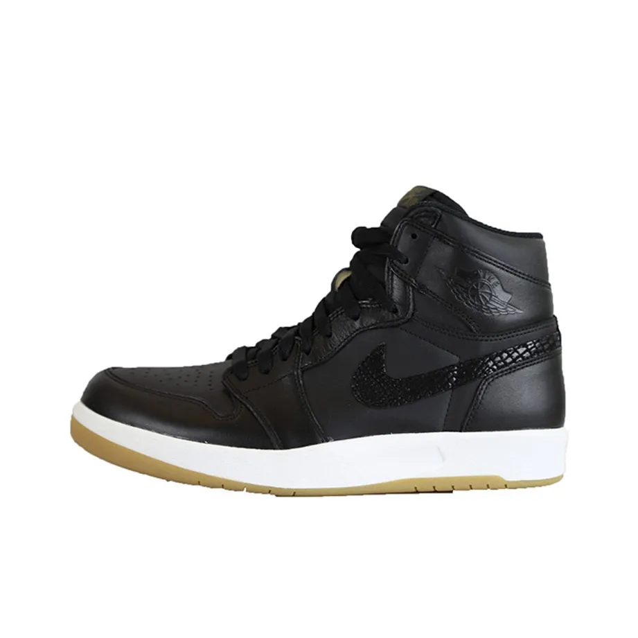 Jordan Air Jordan 1.5 Vintage Basketball Shoes Men High Top Black/White/Rubber Yellow