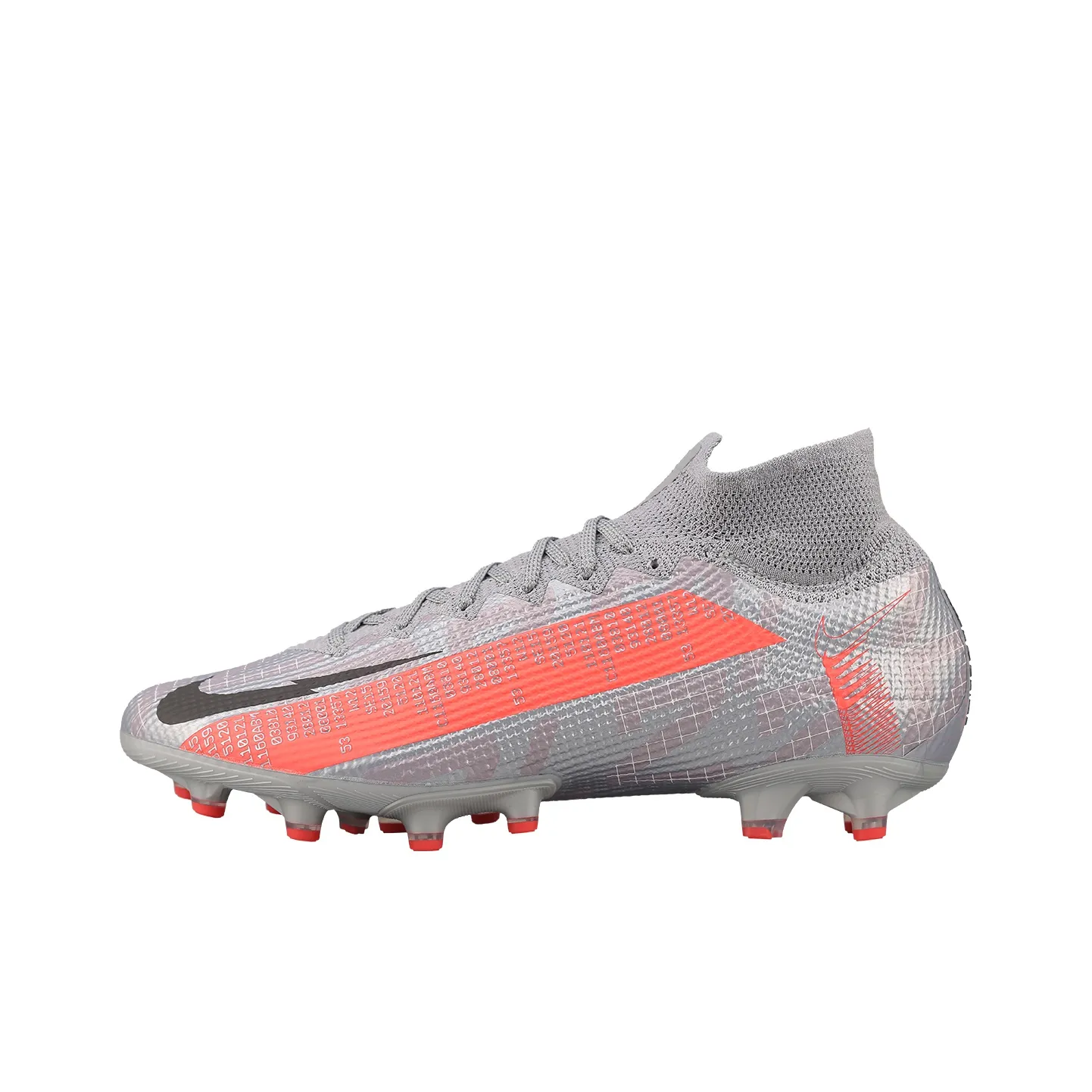 Nike Mercurial Superfly 7 AG Искусственная трава Противоскользящие Устойчивые к истиранию Футбольные бутсы Унисекс Серый Оранжевый