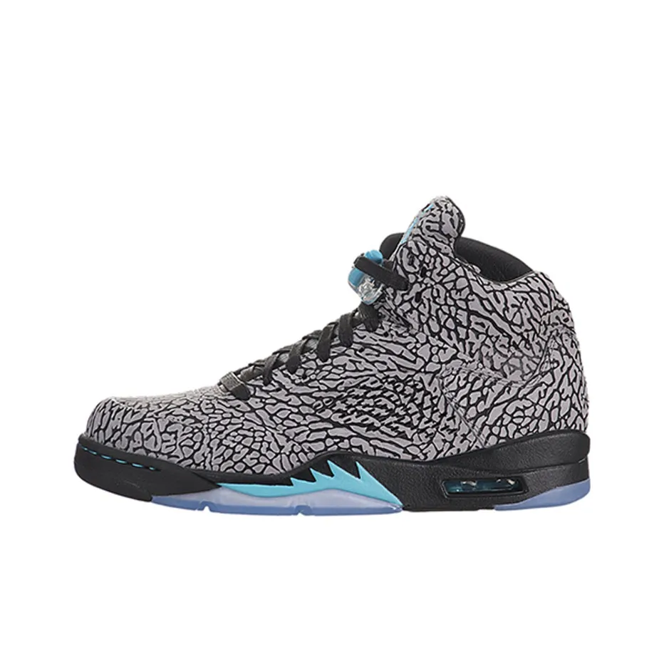 Jordan Air Jordan 5 Retro 3Lab5 High Top Винтажные баскетбольные кроссовки Мужские Черный Серебряный