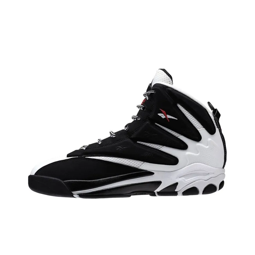 Reebok The Blast Белый черный красный MID Топ Винтажные баскетбольные кроссовки Унисекс Черный белый