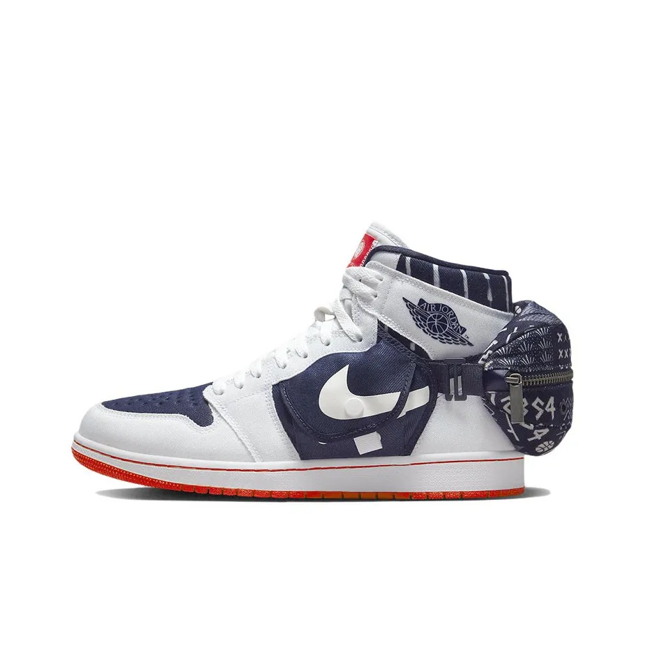 NIKE AIR JORDAN 1 RETRO HIGH OG DARK POWDER BLUE hands