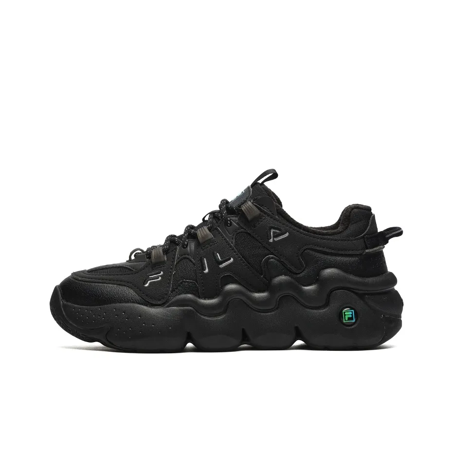 FILA Panini We Velour Retro Basketball Shoes 'Black' Women's