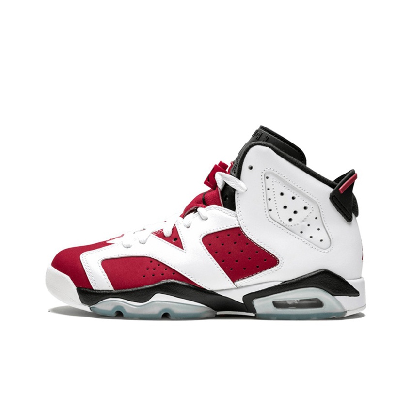 aj6 carmine on feet