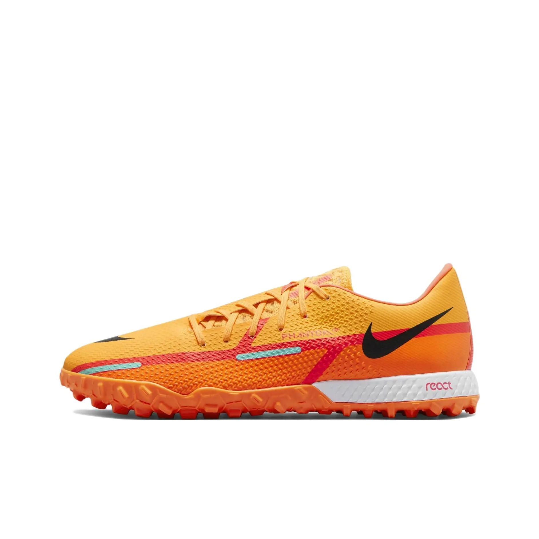 Nike Phantom GT TF Slip-resistant Abrasion-resistant Football Cleats Men's Orange Yellow Найк Phantom GT TF Противоскользящие Устойчивые к истиранию Футбольные бутсы Мужские Оранжевый Желтый
