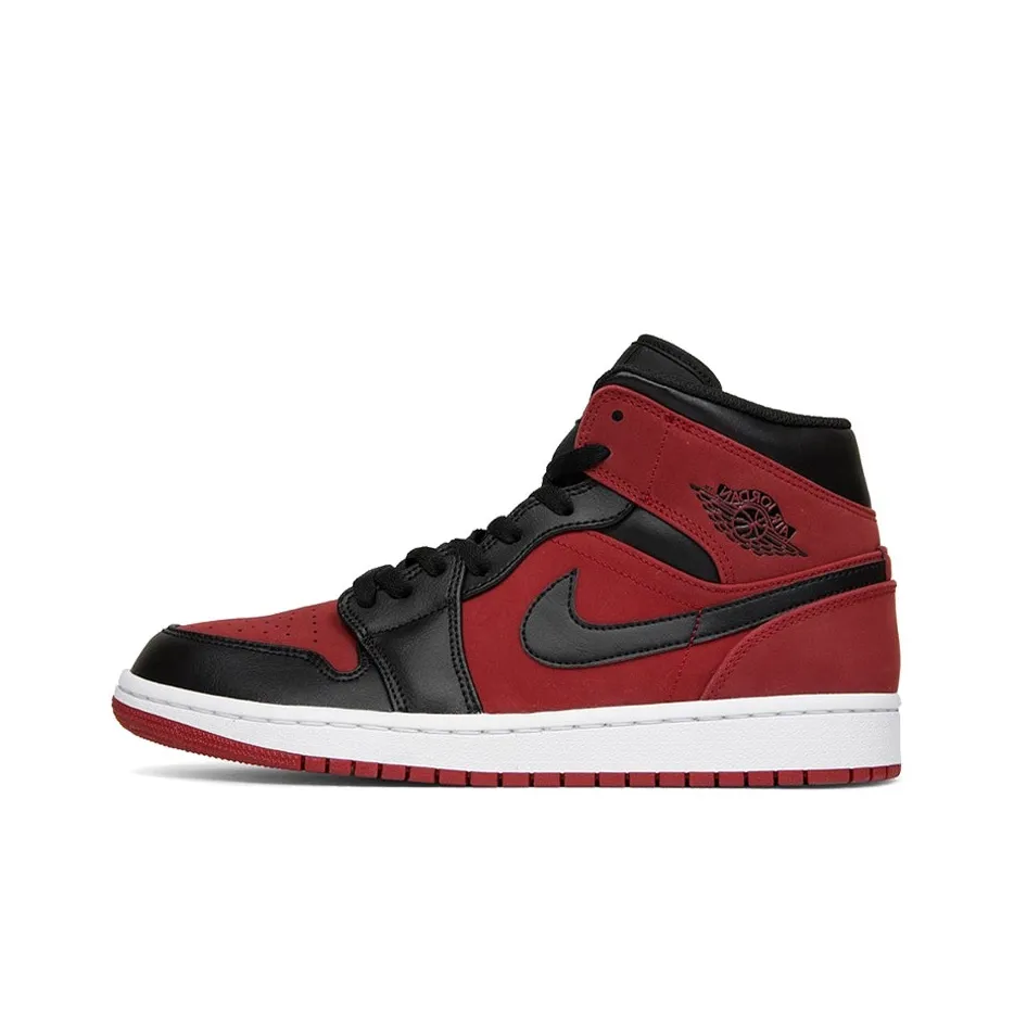 Air Jordan 1 Mid 'Reverse Banned Gym Red Black'