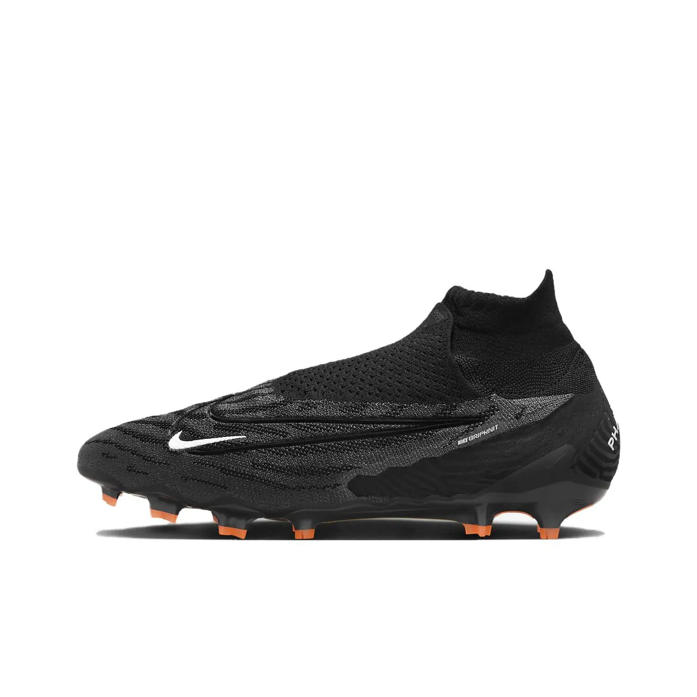 Nike Gripknit Phantom Gx Elite Dynamic Fit Fg Black Dark Smoke Grey Total Orange