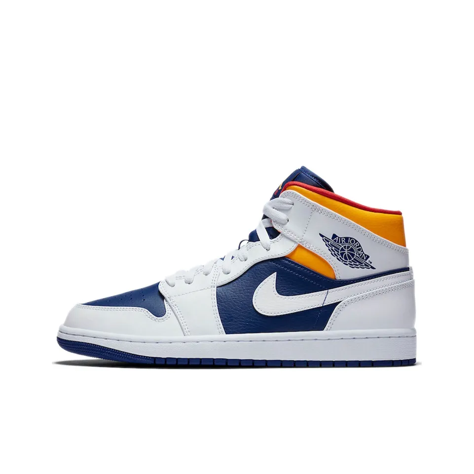 Air Jordan 1 Mid 'White Deep Royal Blue'