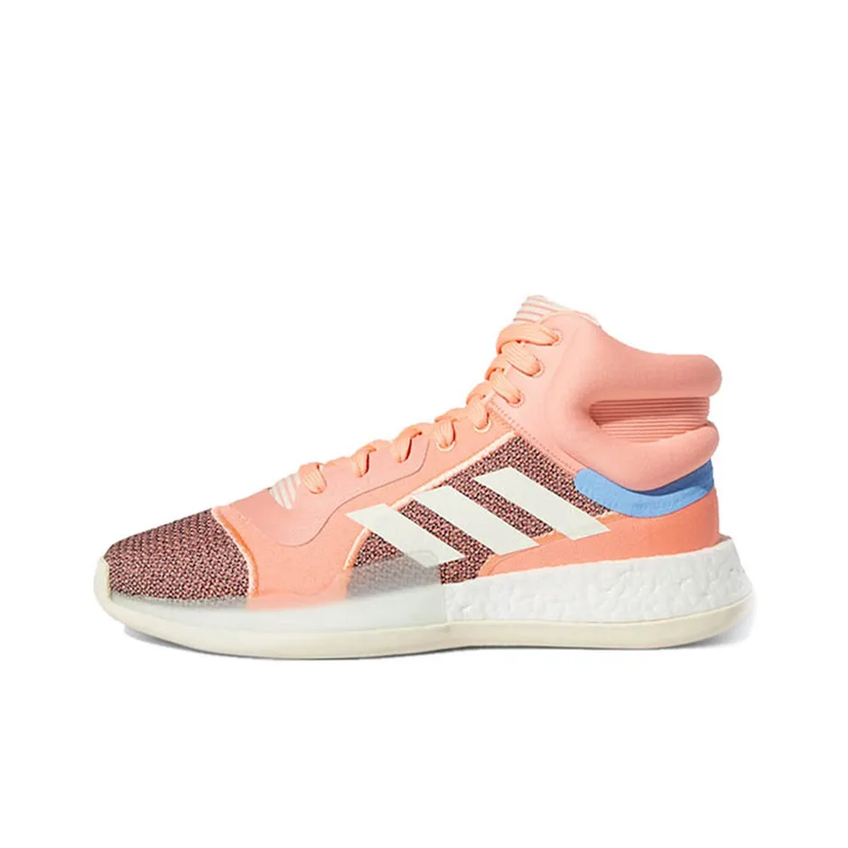 Adidas Marquee Boost Sun Glow High Top Vintage Баскетбольные Кроссовки Мужские Розовые Синие