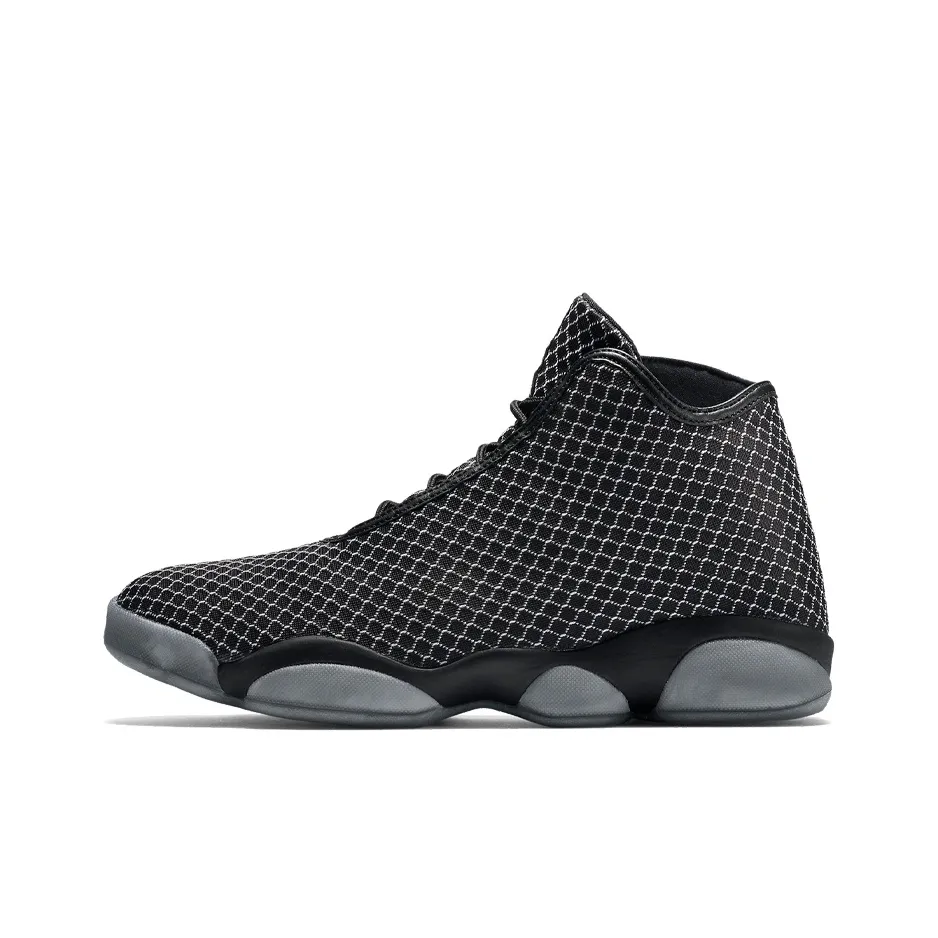 Jordan Horizon Амортизация Противоскользящий Легкий Высокий Топ Винтажные Баскетбольные Кроссовки Мужские Черный Белый