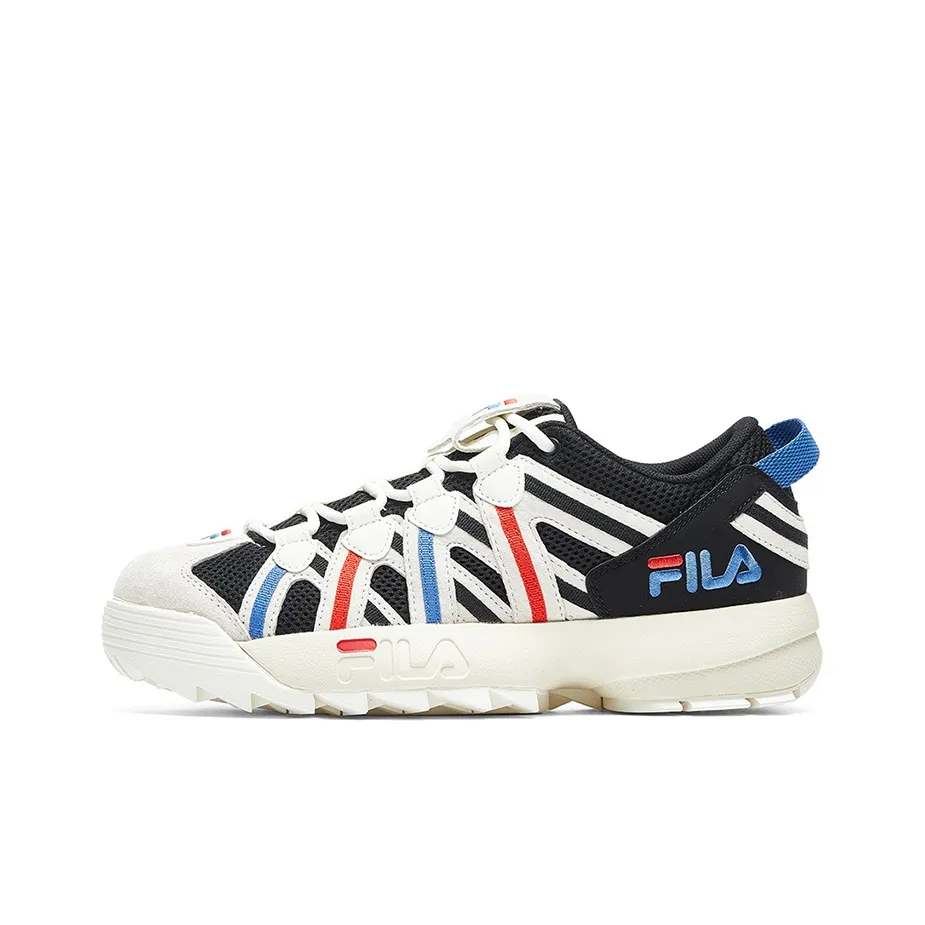 FILA FUSION Spaghetti Vintage Basketball Shoes Women's Low Top Micro White/Black