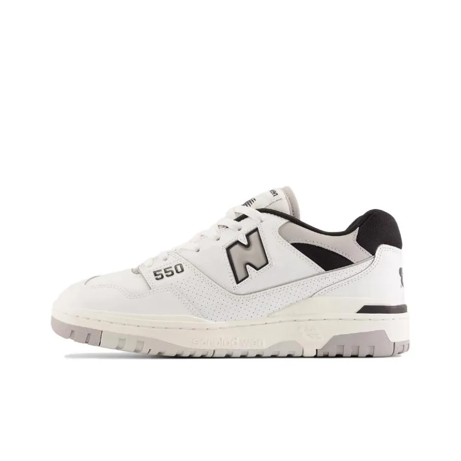 New Balance 550 White Concrete Black
