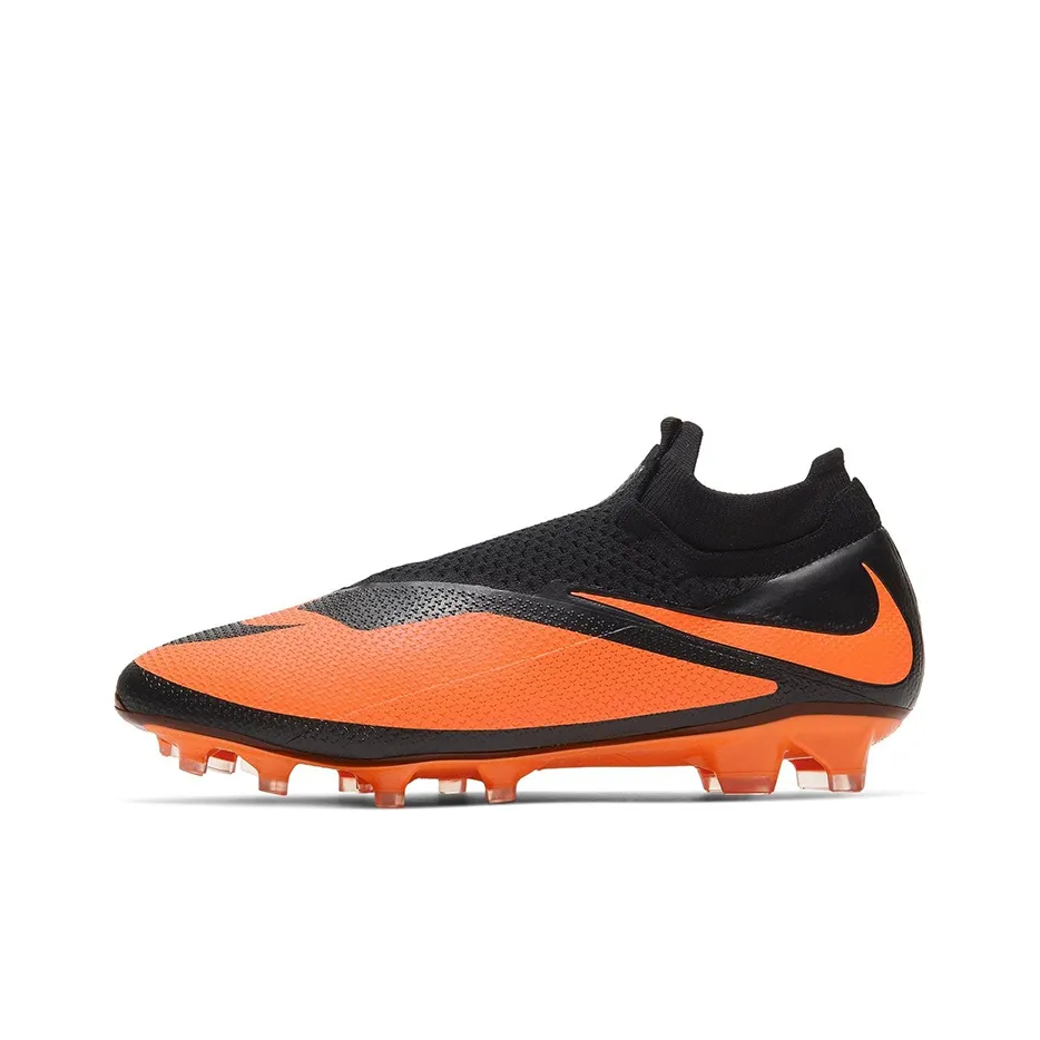 Nike Phantom Vision FG Твердый грунт Стабильные Устойчивые к истиранию Футбольные бутсы Мужские Черный и Оранжевый