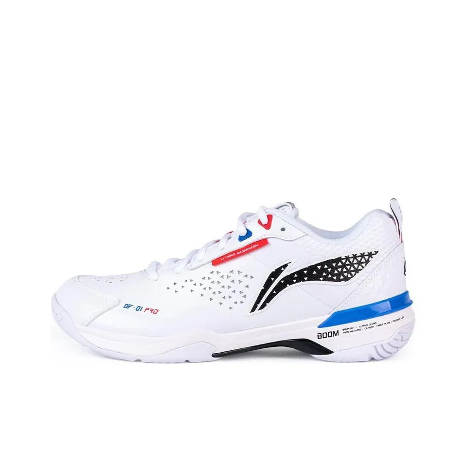 LiNing Blade Pro Cushioned Slip Resistant Abrasion Resistant Low Top Badminton Shoes Unisex White