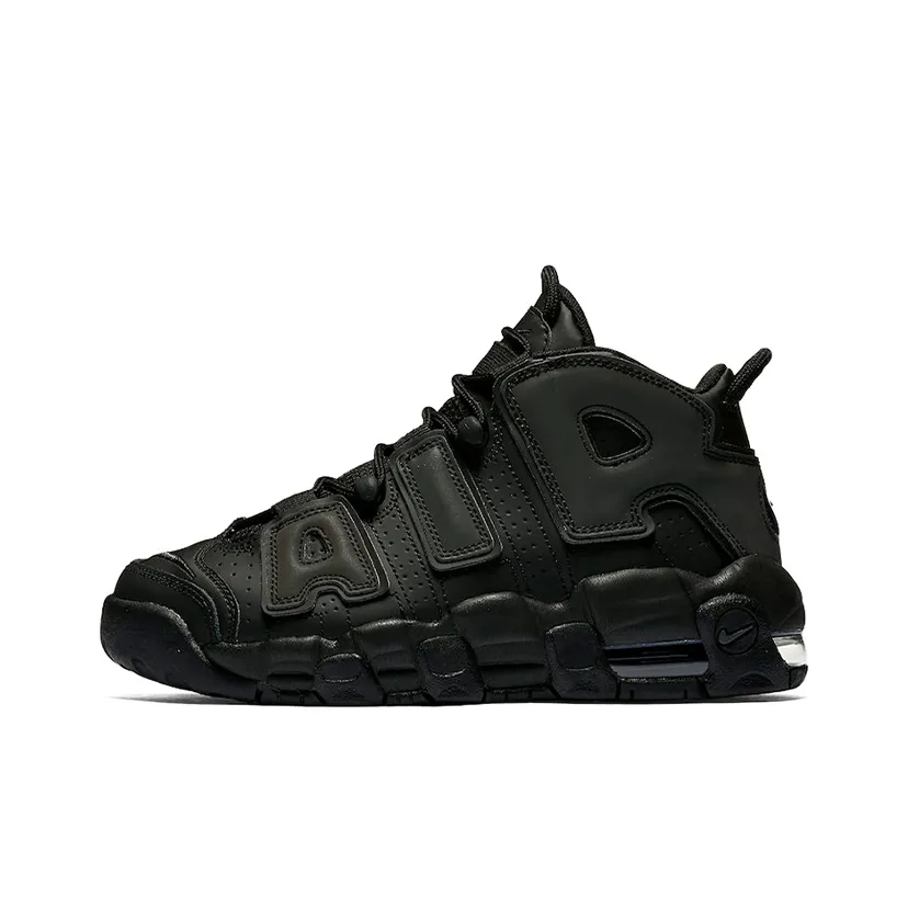 Nike Air More Uptempo Амортизация Баланс MID Топ Винтажные баскетбольные кроссовки Женские Черный