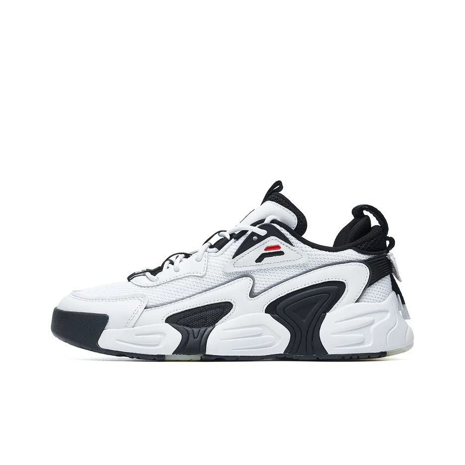 FILA Swarm Swirl Mid Top Vintage Basketball Shoes Women's Black White