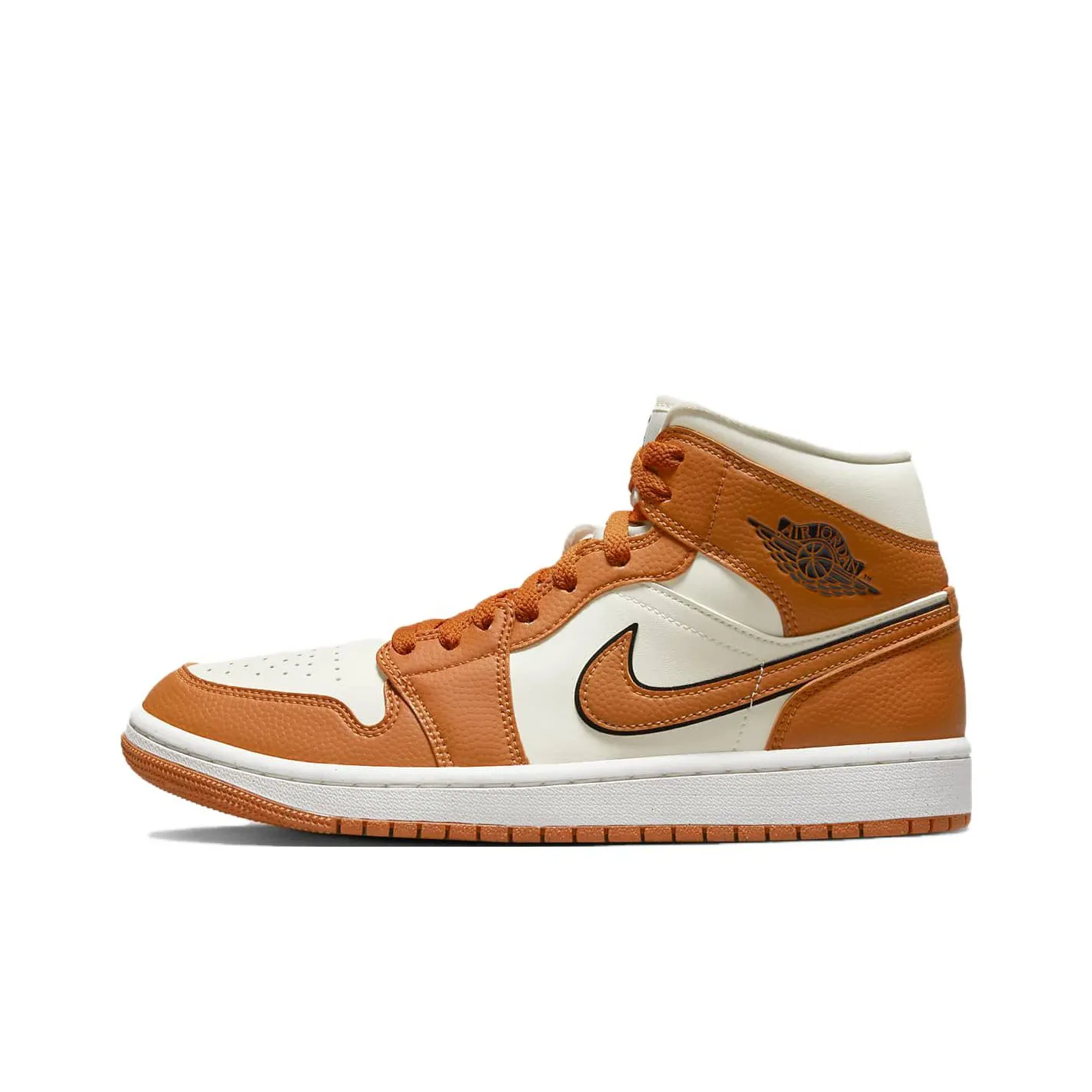 Jordan Air Jordan 1 MID 'SHATTERED Баскетбольный щит' MID Топ Винтажные баскетбольные кроссовки Женские Белый Оранжевый