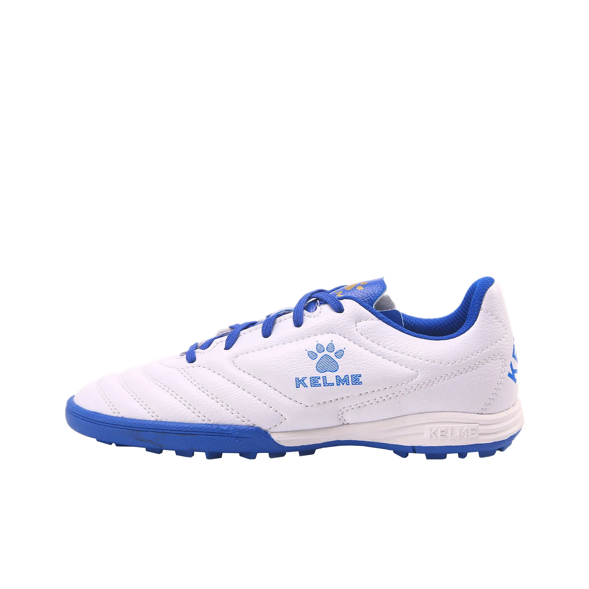 KELME Youth Training Collection Soccer Shoes Unisex Low Top White Royal Blue