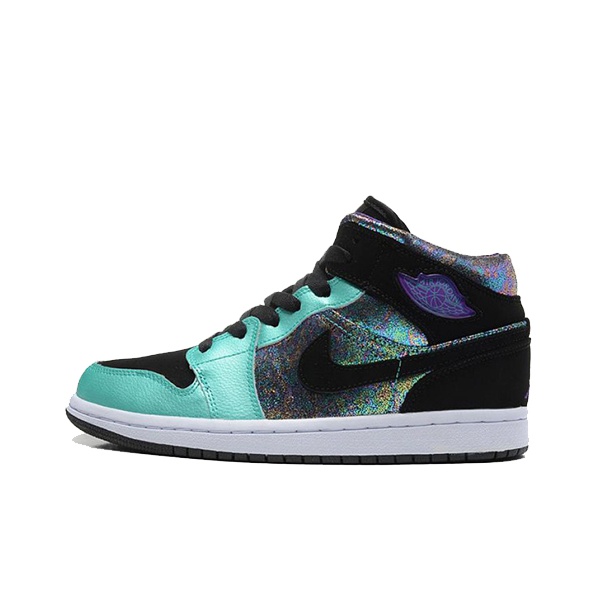 teal and purple jordans