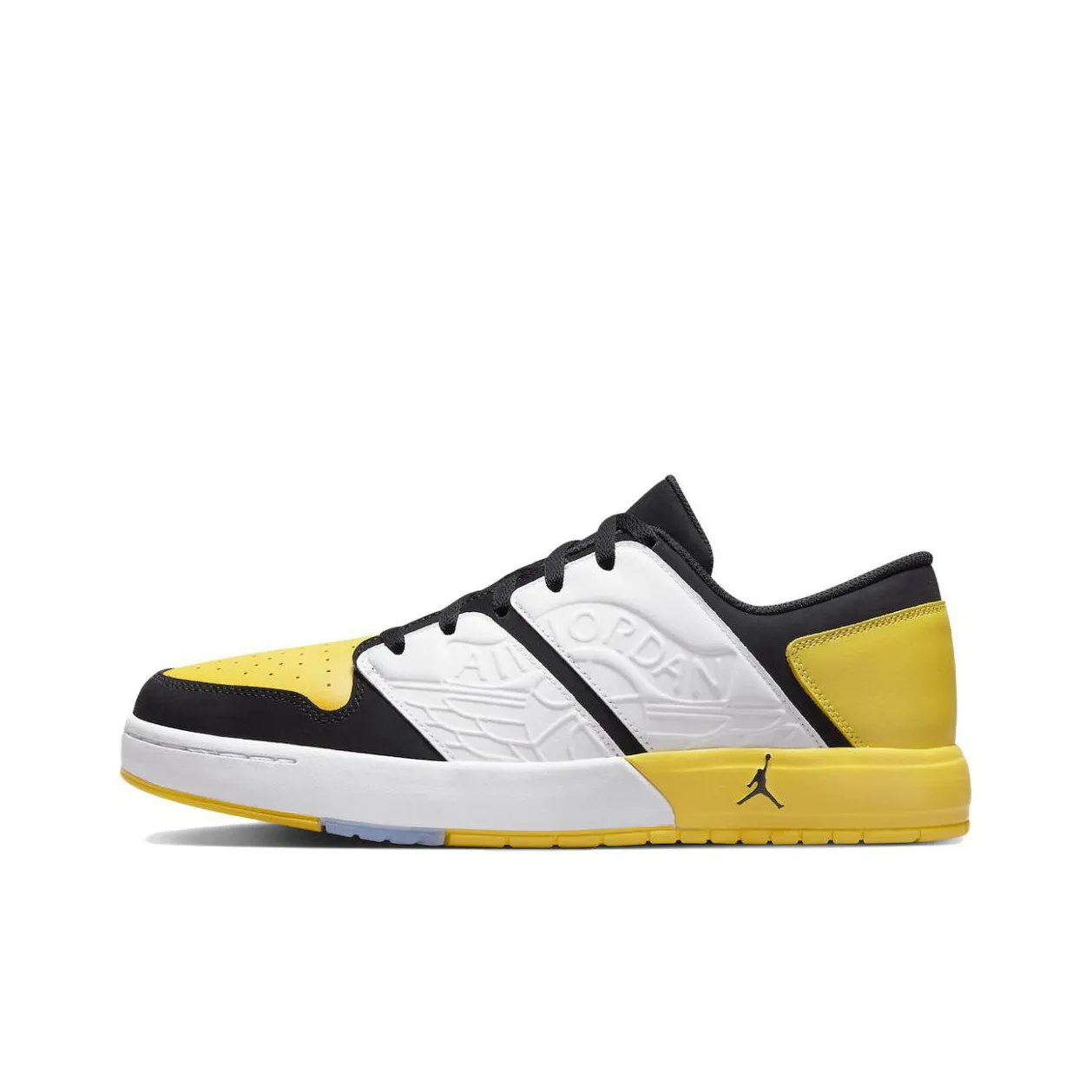 Jordan Nu Retro 1 Vintage Basketball Shoes Men Low Top White Black Yellow