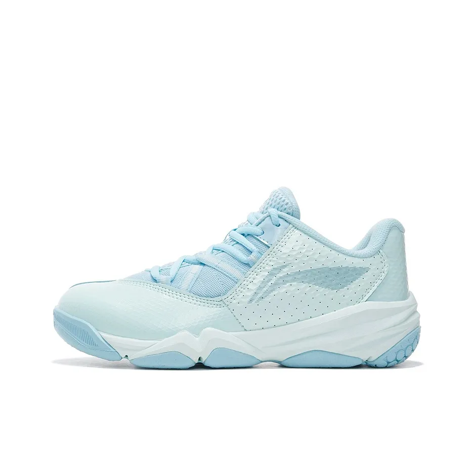 LiNing Cushioned Slip Resistant Abrasion Resistant Low Top Badminton Shoes Women's Blue