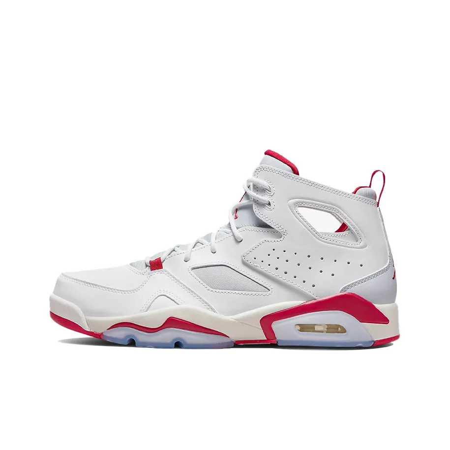 JORDAN Flight Club 91 White Pure Platinum Sail Mystic Hibiscus