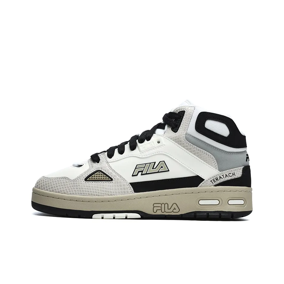 FILA FUSION Teratach MID Топ Винтажные баскетбольные кроссовки Мужской Белый черный