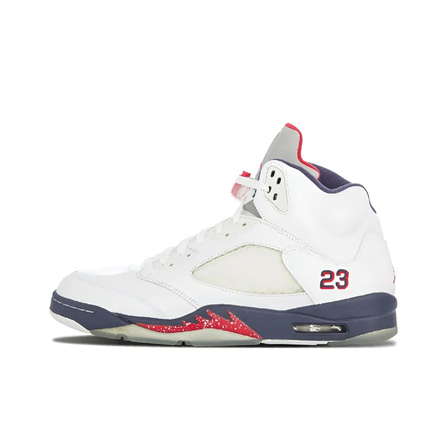 Jordan Air Jordan 5 Retro INDEPENDENCE Day High Top Винтажные баскетбольные кроссовки Мужской Белый