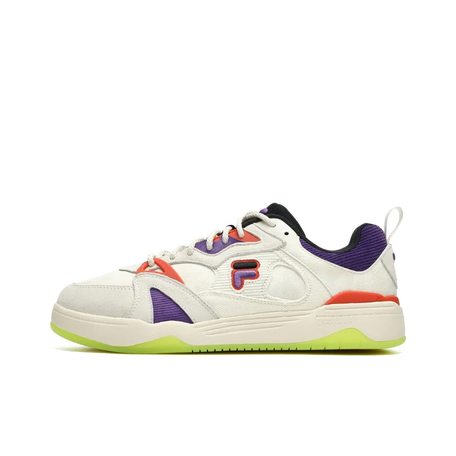 FILA FUSION KICKDX Smash Pack Low Top Vintage Basketball Shoes Men's White Purple