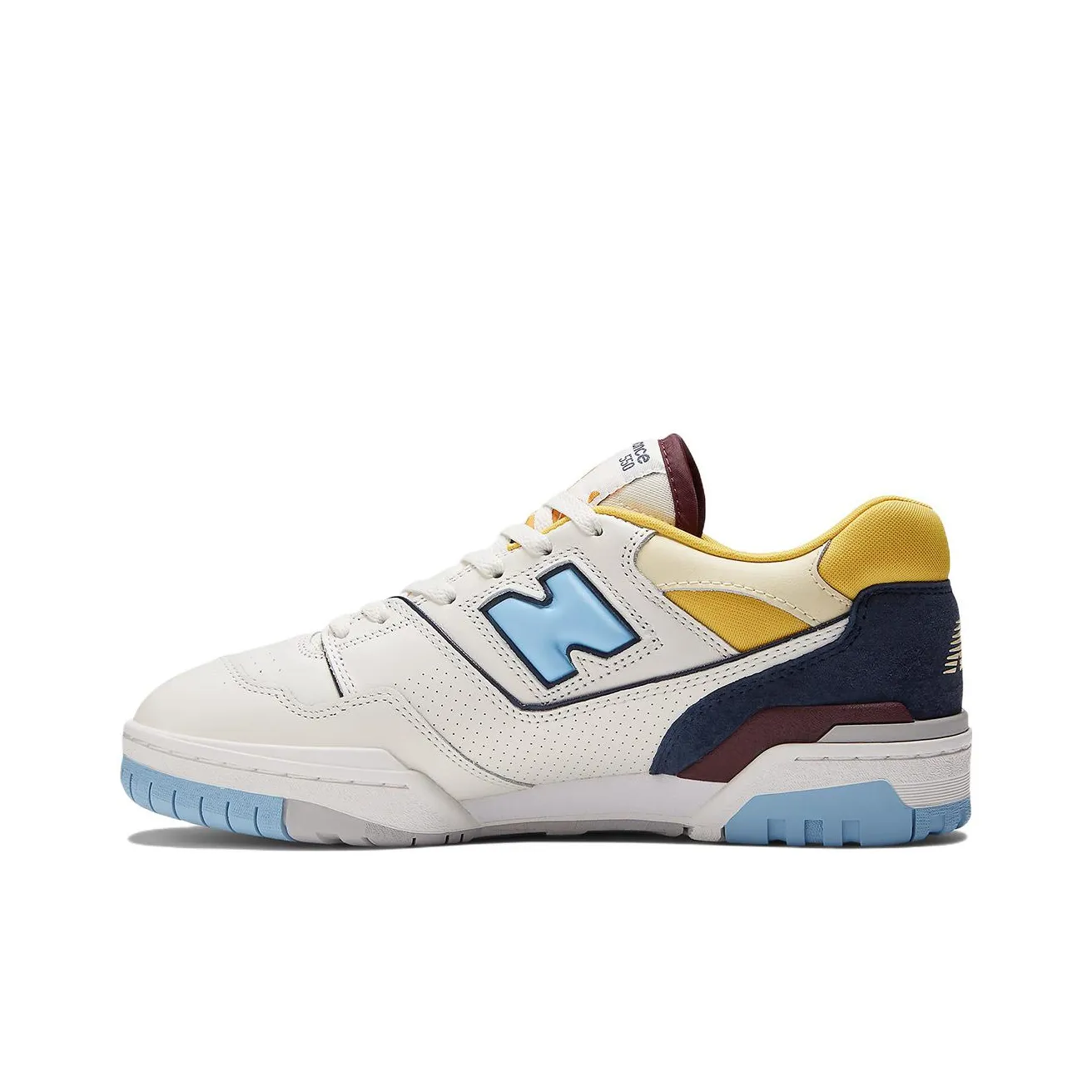 New Balance NB 550 Vintage Basketball Shoes Unisex Low Top White/Yellow/Blue