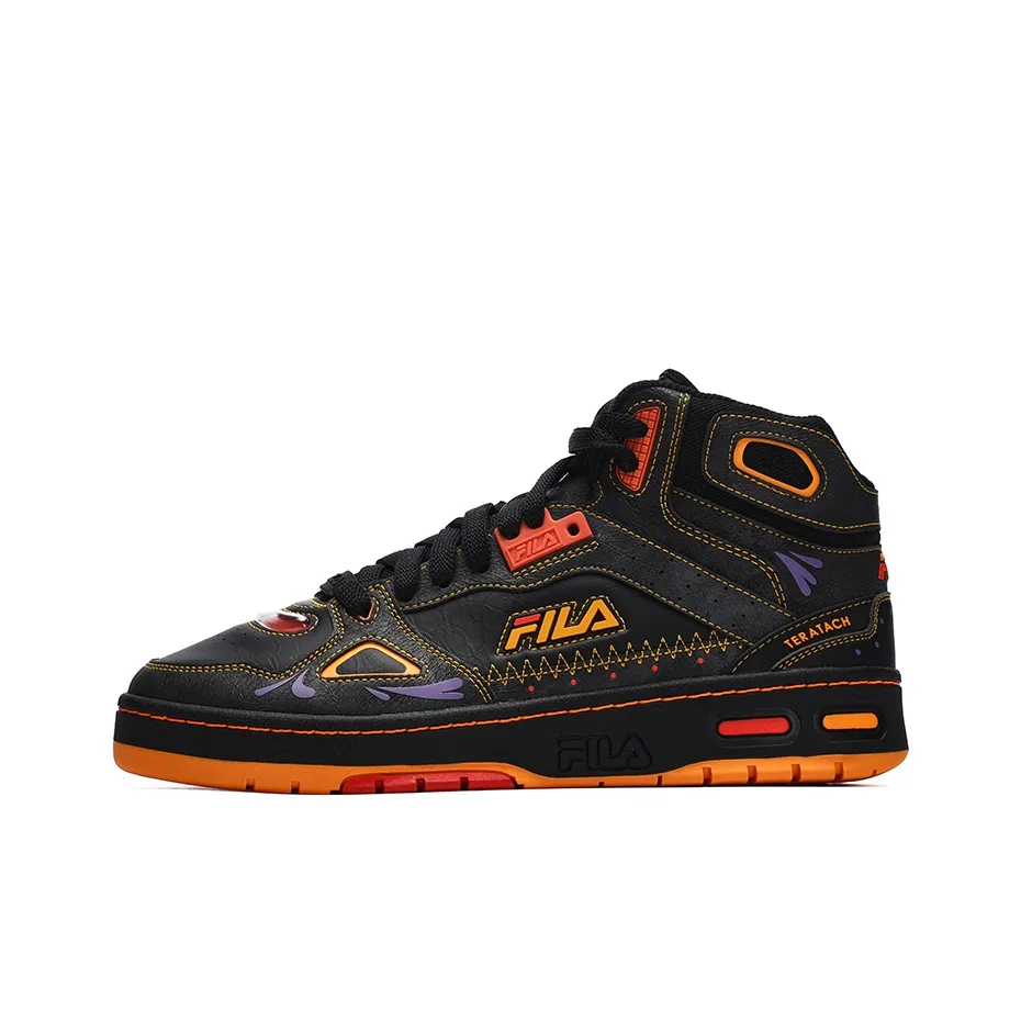 FILA FUSION Teratach Pack Mid Top Vintage Basketball Shoes Women's Purple Black