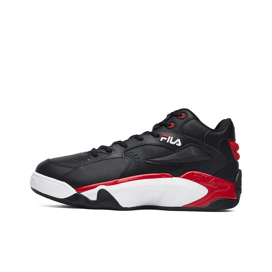FILA Jamball MID Амортизация Износостойкий MID Топ Винтажные Баскетбольные Кроссовки Женские Черный Красный