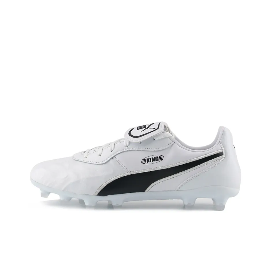 PUMA King Soccer Shoes Men Low Top White/Black