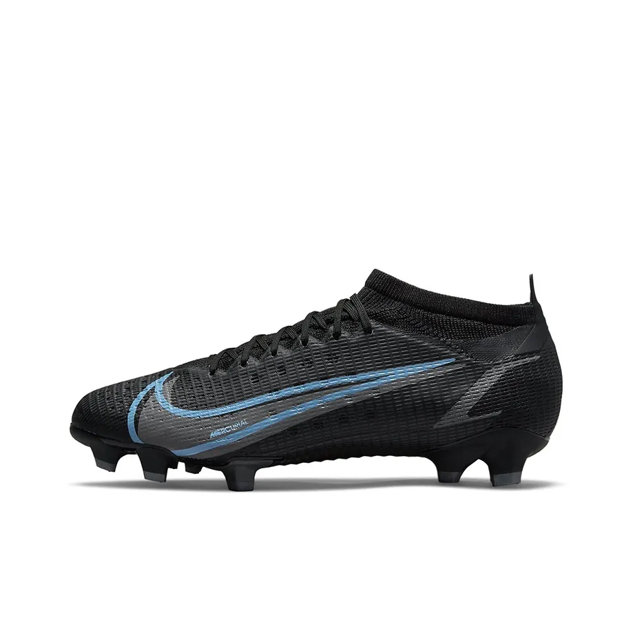 Nike Mercurial Vapor 14 FG Твердый грунт Амортизаторы Устанавливающие противоскользящие и устойчивые к истиранию футбольные бутсы Мужской Черный Синий