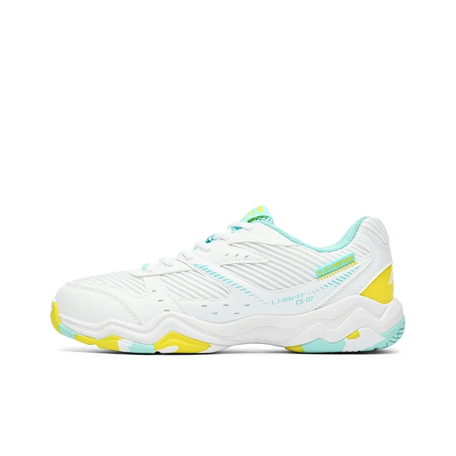 LiNing Speed Collection, Long Wind Cushioning, Wear Resistant Low Top Badminton Shoes Unisex White Green