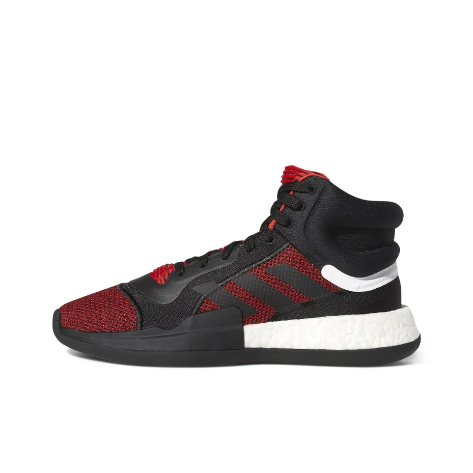 Adidas Marquee Boost Non Slip Легкий Высокий Топ Винтажные Баскетбольные Кроссовки Мужские Черные Красные